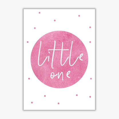 Little one pink watercolour modern fine art print