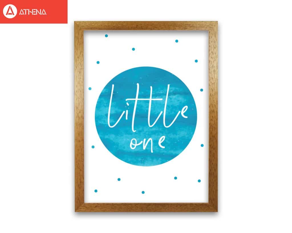 Little one turquoise watercolour modern fine art print