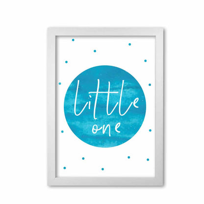 Little one turquoise watercolour modern fine art print