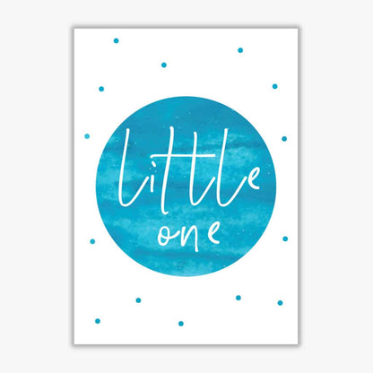 Little one turquoise watercolour modern fine art print