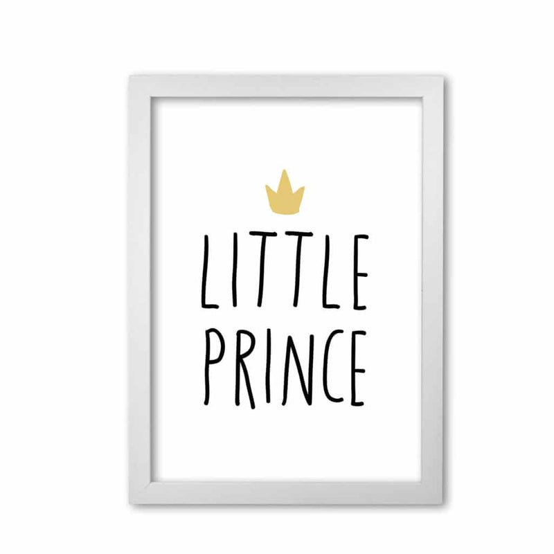 Little prince black and gold modern fine art print, framed childrens nursey wall art poster