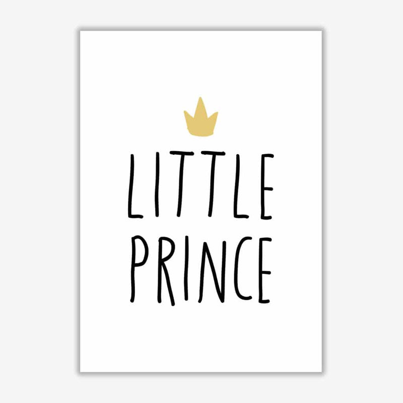 Little prince black and gold modern fine art print, framed childrens nursey wall art poster