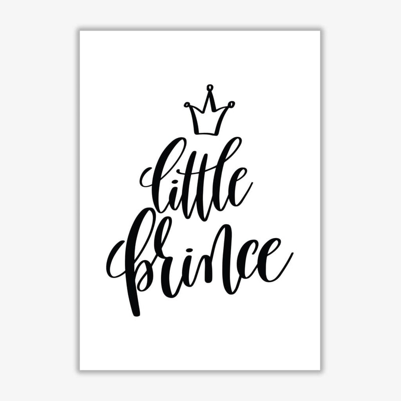 Little prince black modern fine art print, framed childrens nursey wall art poster