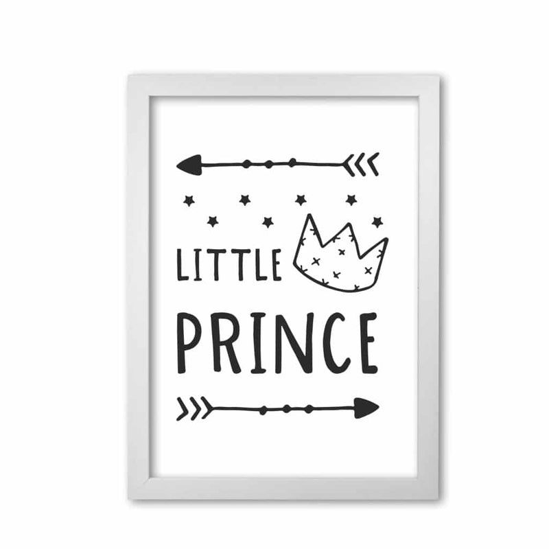 Little prince black modern fine art print, framed childrens nursey wall art poster