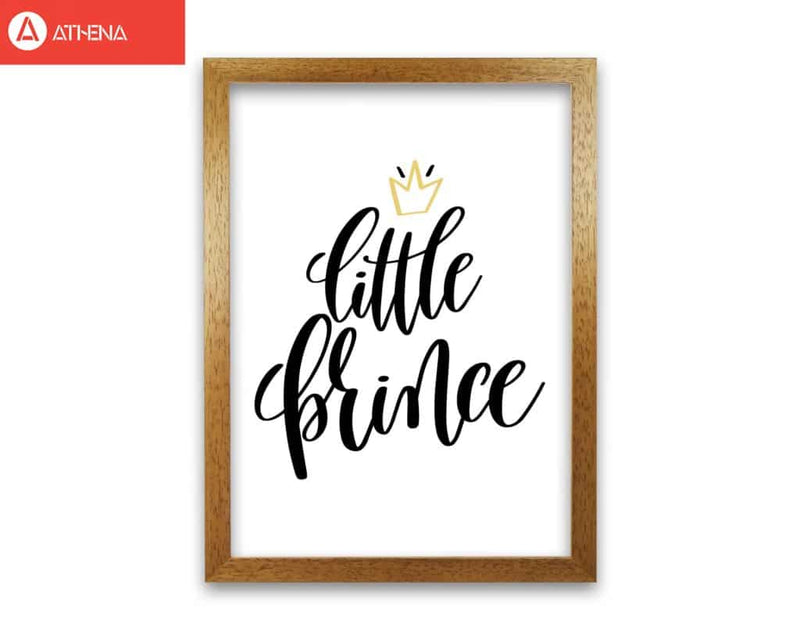 Little prince gold crown modern fine art print, framed childrens nursey wall art poster