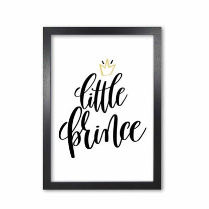 Little prince gold crown modern fine art print, framed childrens nursey wall art poster