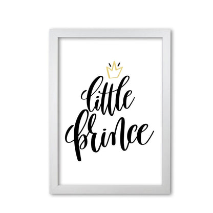 Little prince gold crown modern fine art print, framed childrens nursey wall art poster