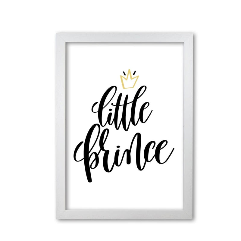 Little prince gold crown modern fine art print, framed childrens nursey wall art poster