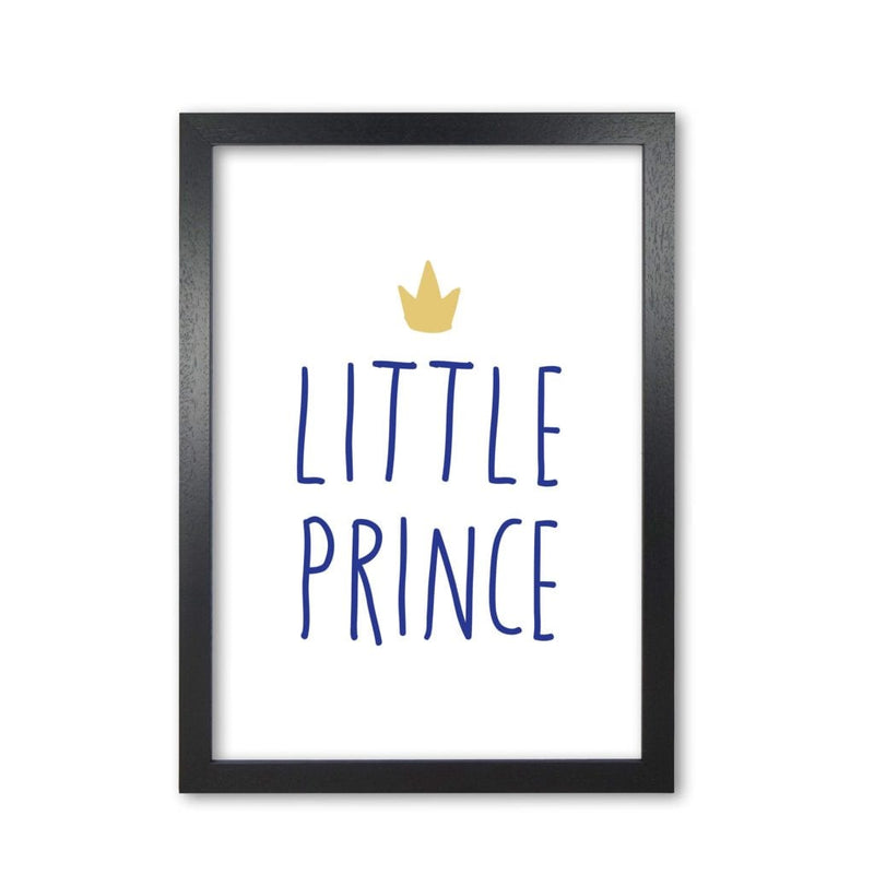 Little prince navy and gold modern fine art print, framed childrens nursey wall art poster