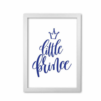 Little prince navy modern fine art print, framed childrens nursey wall art poster