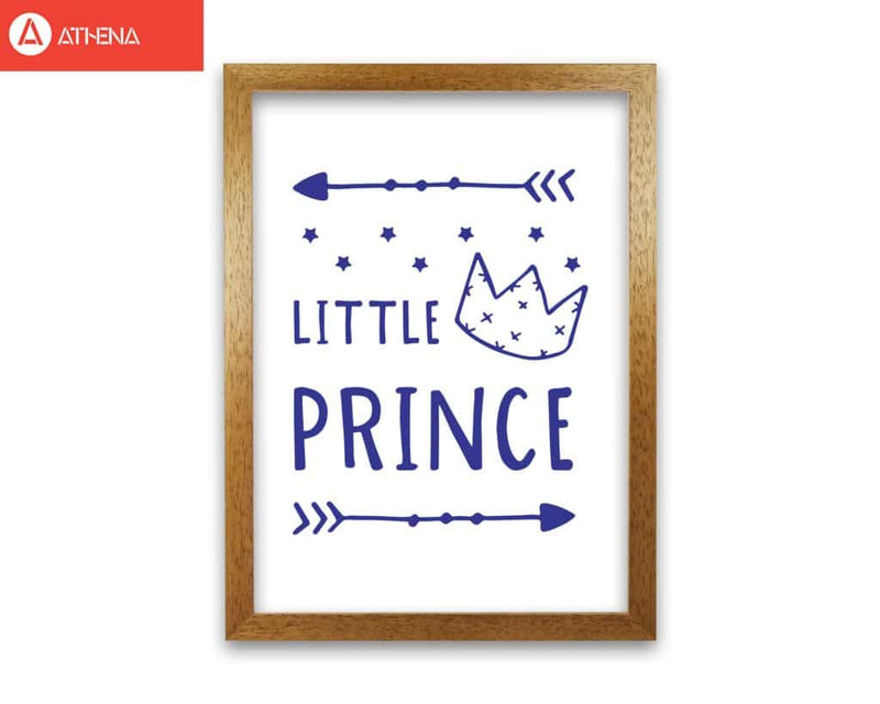 Little prince navy modern fine art print, framed childrens nursey wall art poster