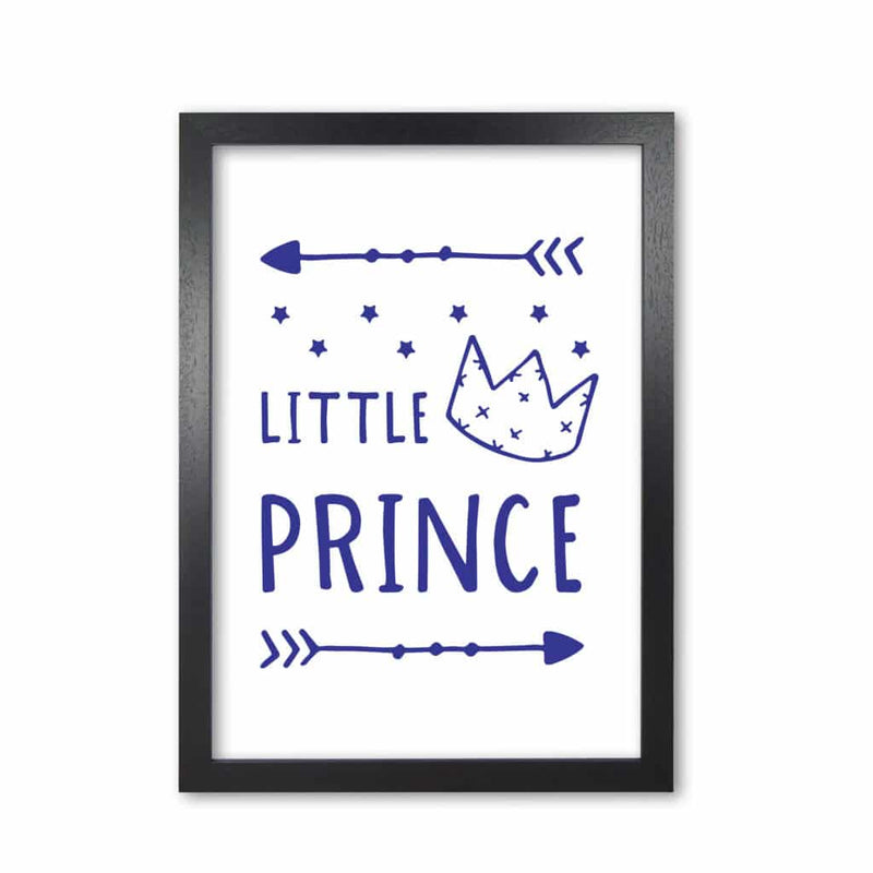 Little prince navy modern fine art print, framed childrens nursey wall art poster