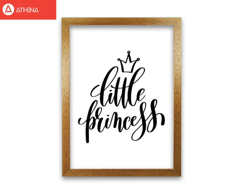 Little princess black modern fine art print, framed childrens nursey wall art poster