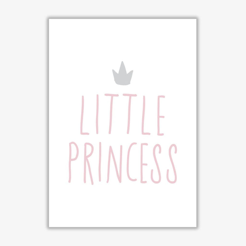 Little princess pink and grey modern fine art print, framed childrens nursey wall art poster