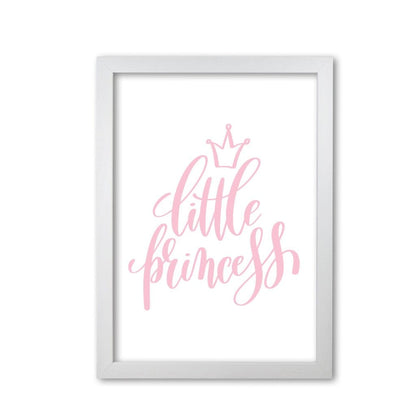 Little princess pink modern fine art print, framed childrens nursey wall art poster