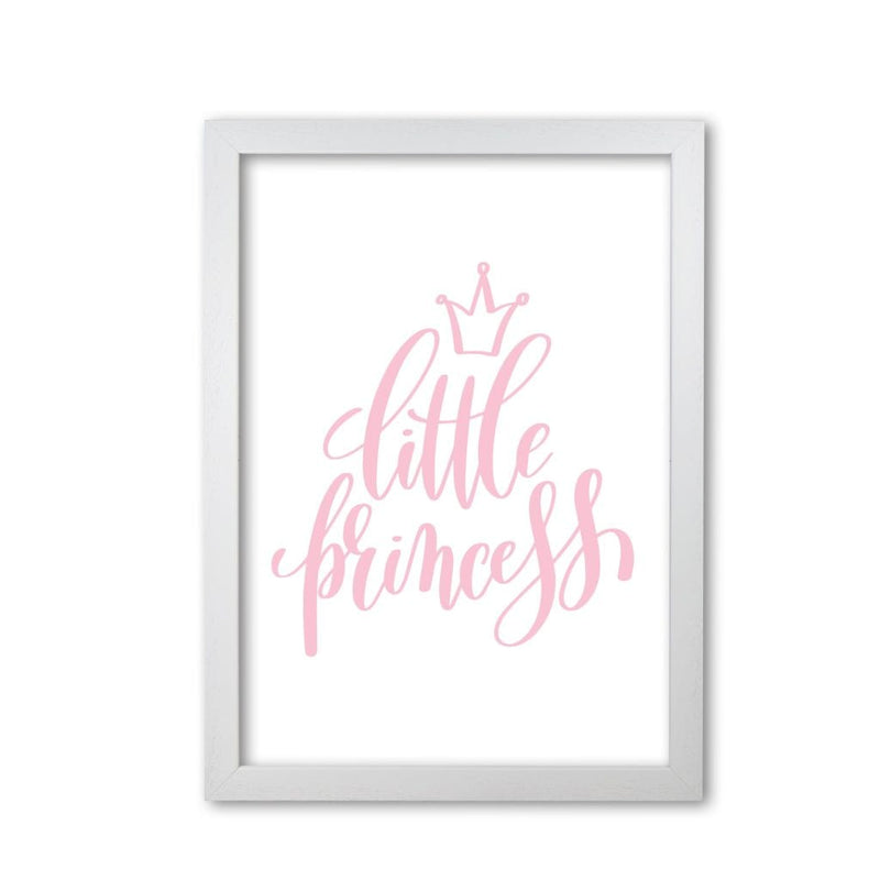 Little princess pink modern fine art print, framed childrens nursey wall art poster