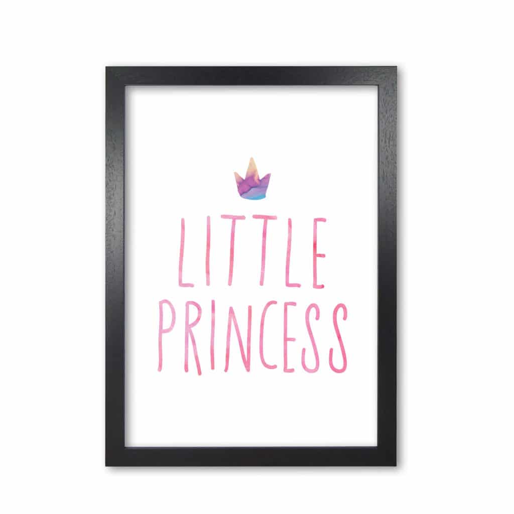 Little princess watercolour modern fine art print