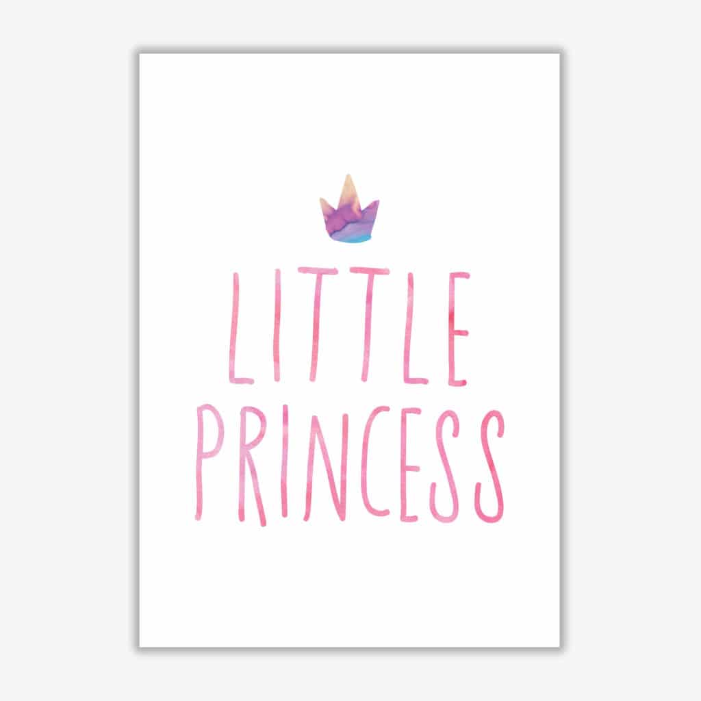 Little princess watercolour modern fine art print