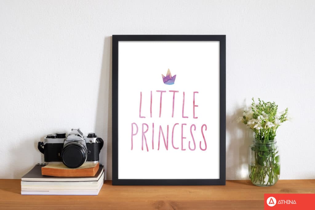 Little princess watercolour modern fine art print