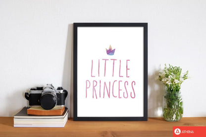 Little princess watercolour modern fine art print
