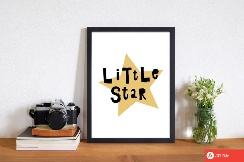 Little star scandi modern fine art print, framed typography wall art