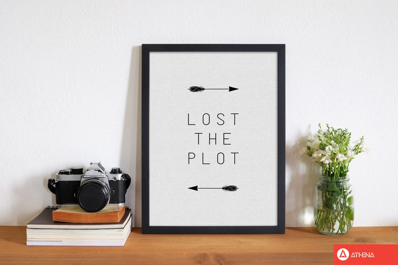 Lost the plot arrow quote fine art print by orara studio