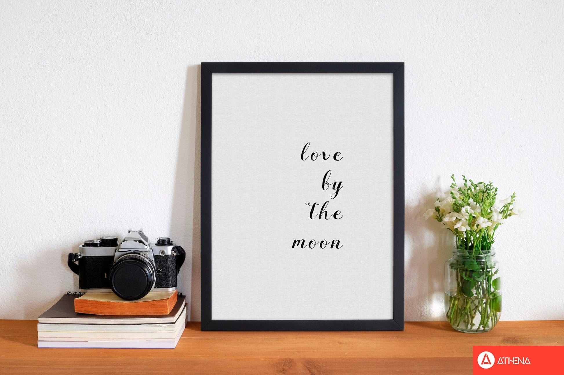 Love by the moon fine art print by orara studio