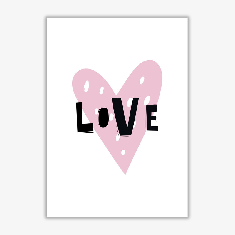 Love heart scandi modern fine art print, framed typography wall art
