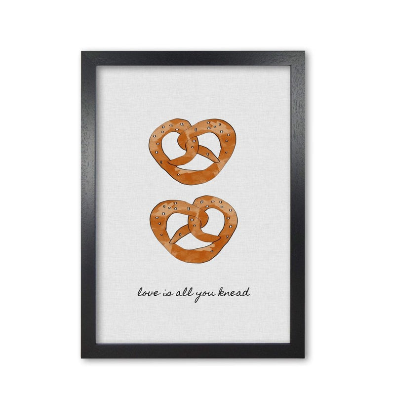 Love is all you knead fine art print by orara studio, framed kitchen wall art