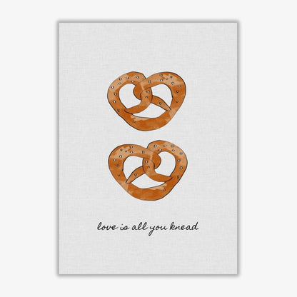 Love is all you knead fine art print by orara studio, framed kitchen wall art