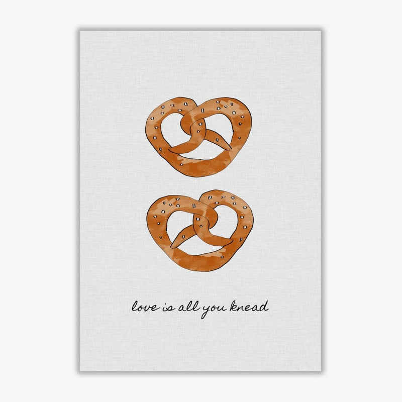 Love is all you knead fine art print by orara studio, framed kitchen wall art