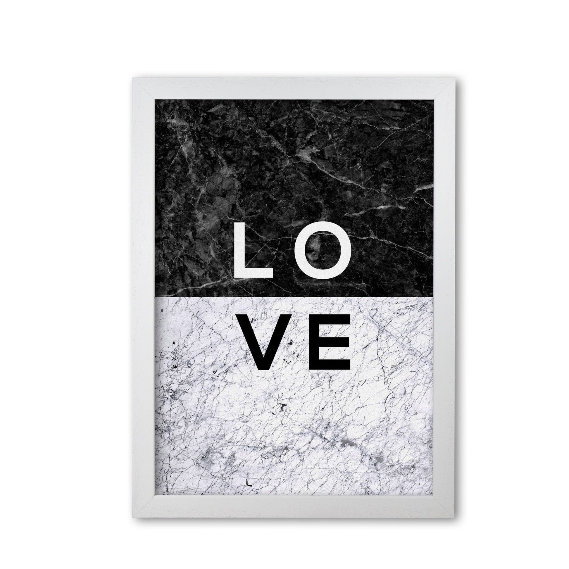 Love marble quote fine art print by orara studio