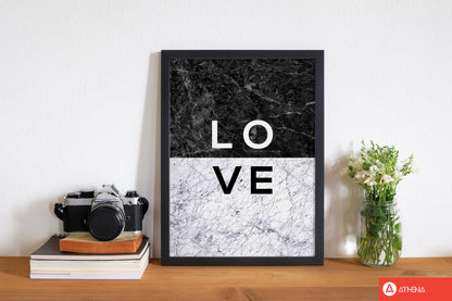 Love marble quote fine art print by orara studio