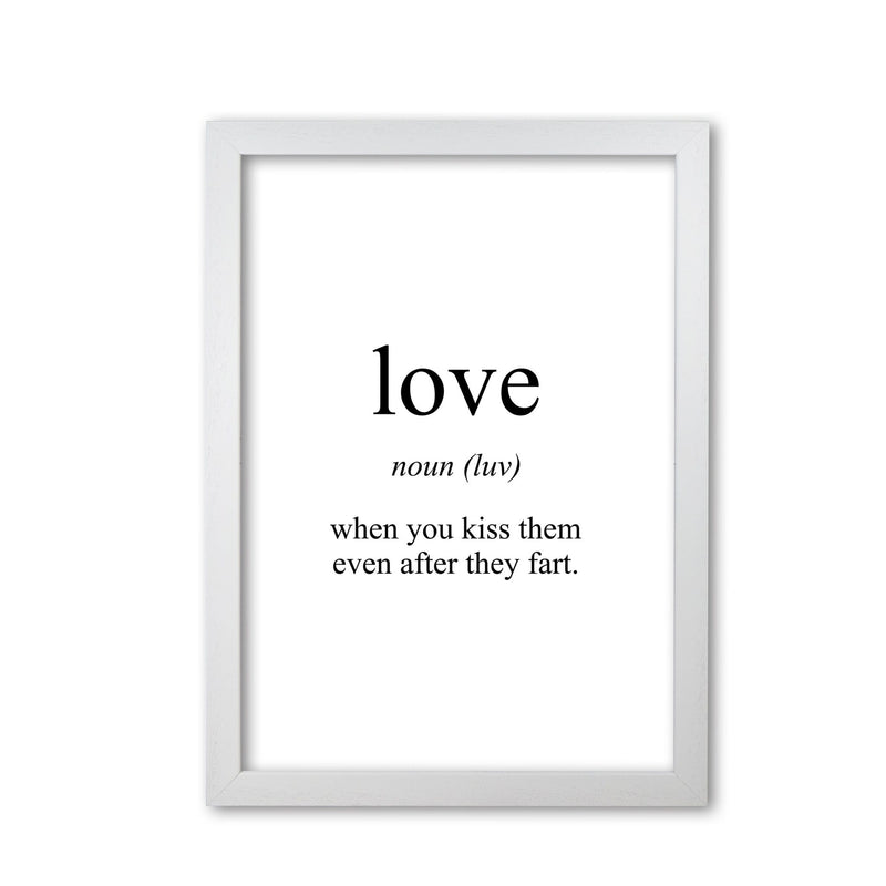Love modern fine art print, framed typography wall art