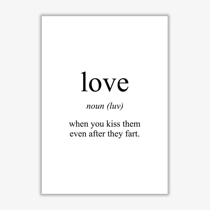 Love modern fine art print, framed typography wall art
