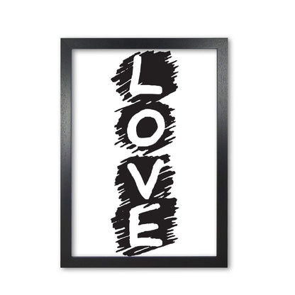 Love modern fine art print, framed typography wall art