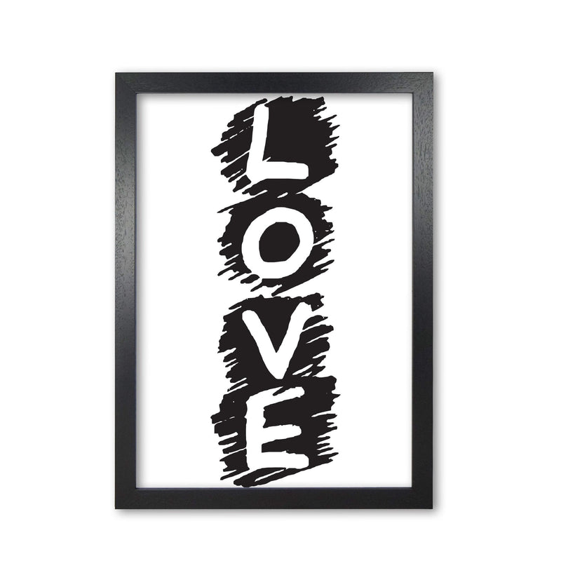 Love modern fine art print, framed typography wall art