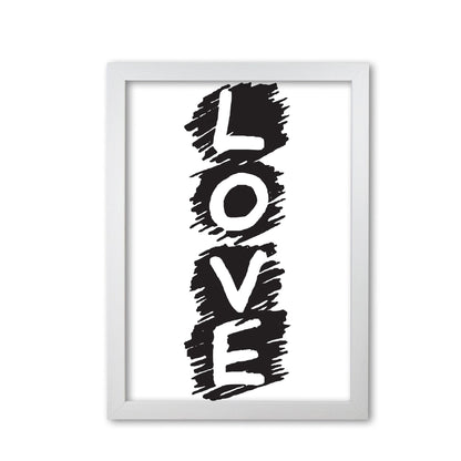 Love modern fine art print, framed typography wall art