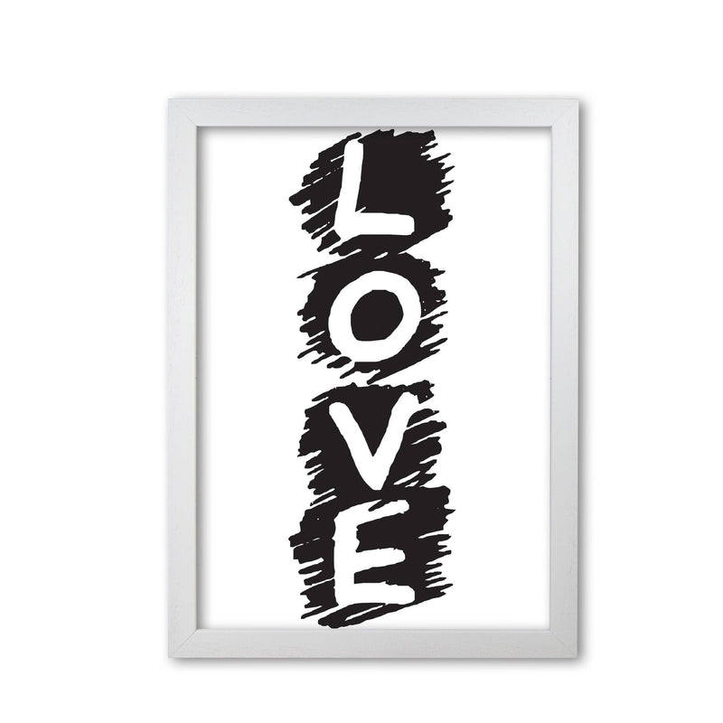 Love modern fine art print, framed typography wall art