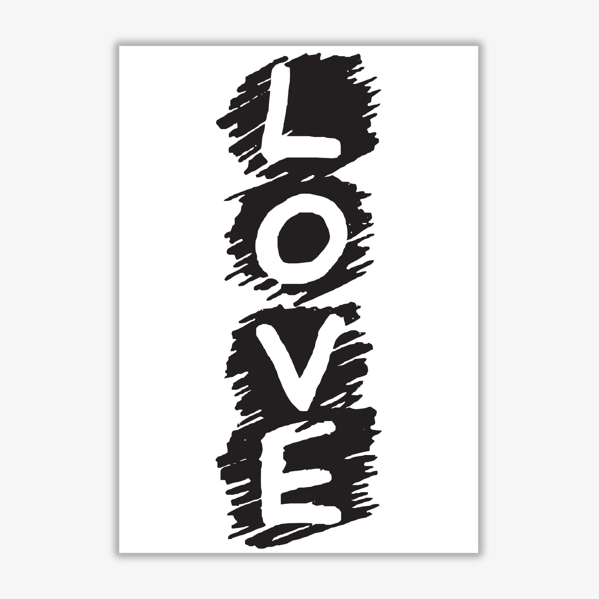 Love modern fine art print, framed typography wall art