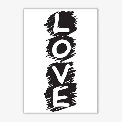 Love modern fine art print, framed typography wall art