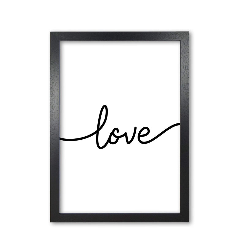 Love modern fine art print, framed typography wall art