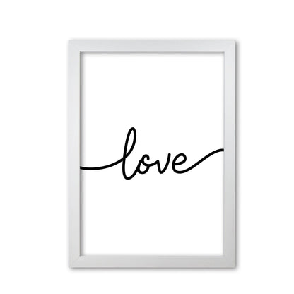 Love modern fine art print, framed typography wall art