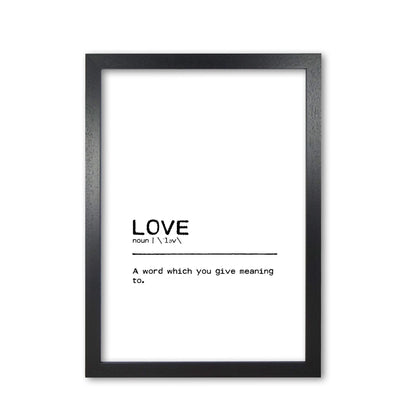 Love you definition quote fine art print by orara studio