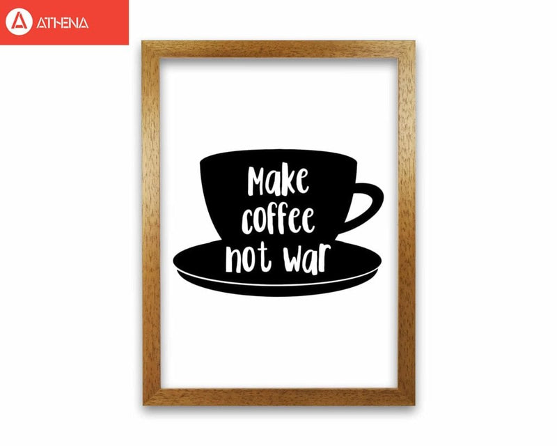 Make coffee not war modern fine art print, framed kitchen wall art
