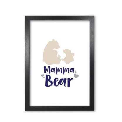 Mama bear modern fine art print, framed childrens nursey wall art poster