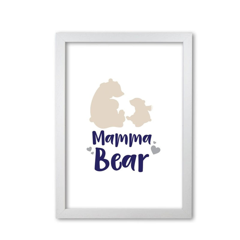 Mama bear modern fine art print, framed childrens nursey wall art poster