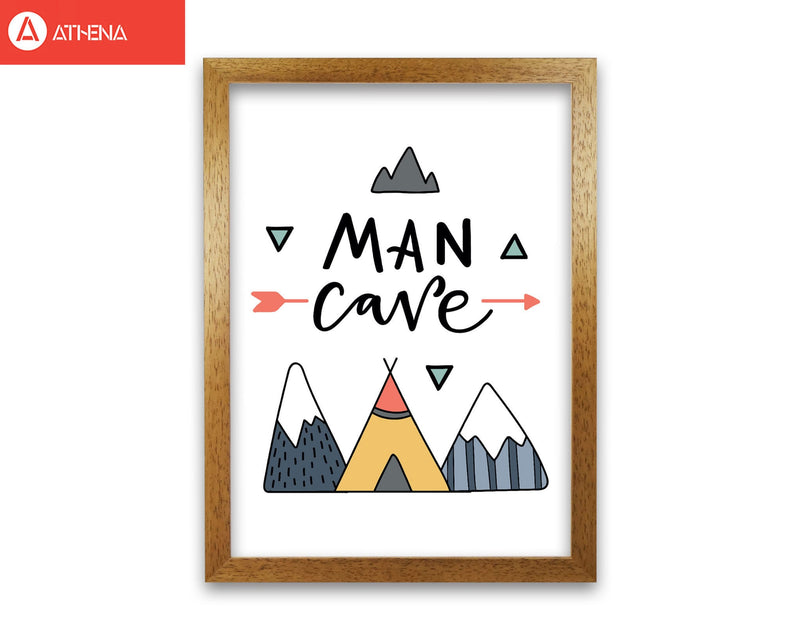 Man cave mountains modern fine art print, framed typography wall art