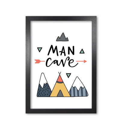Man cave mountains modern fine art print, framed typography wall art