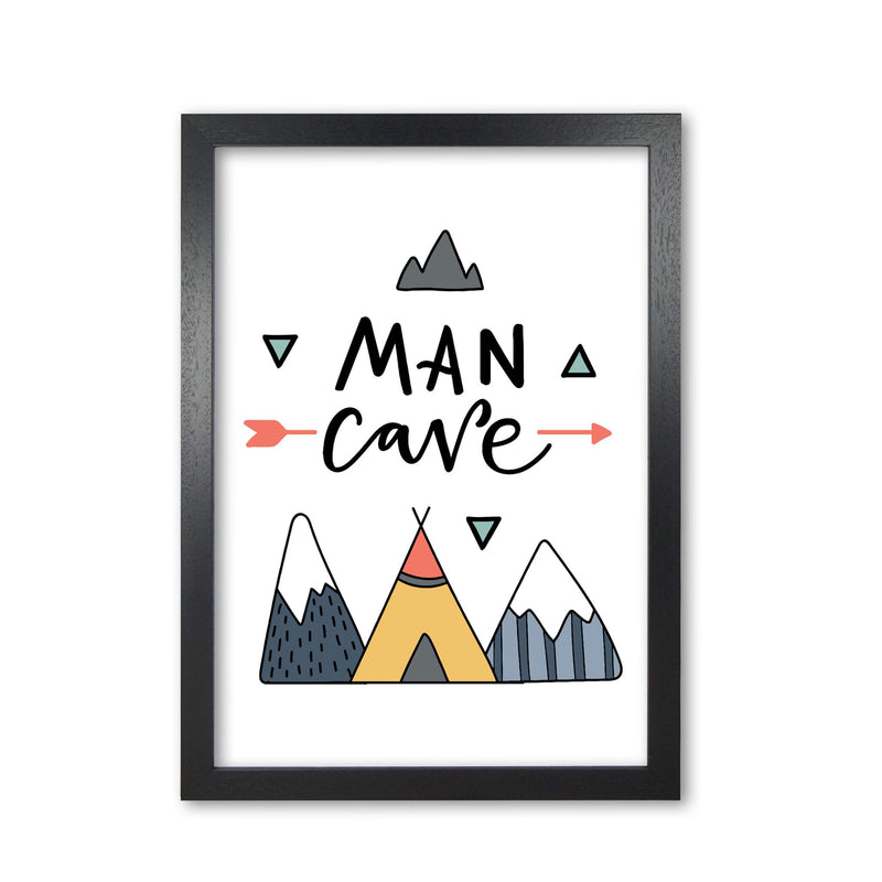 Man cave mountains modern fine art print, framed typography wall art